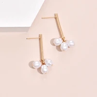elegant celebrity metal inlaid pearl earrings for woman fashion jewelry 2021 new luxury wedding party girls unusual earrings