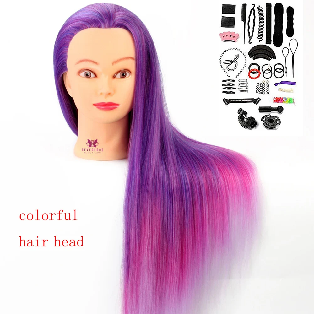 26 &quotтренировка голова красочные высокой температуры волокна волос Модель