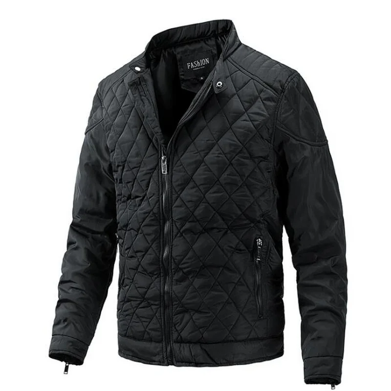 Basic Parkas Men Casual Stand Collar Bread Padded Coat Men Fashion Winter Jackets Mens Outwear