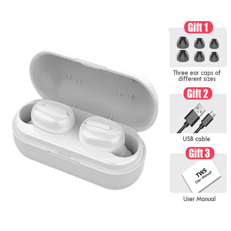 

TWS Wireless Bluetooth Headphones with Microphone Sports Headset Stereo Music Earbuds Earphones For Xiaomi Huawei OPPO Samsung