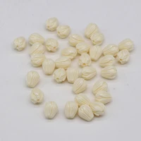 2021new natural coral white flower bud shape through hole beads carved making fashiondiy necklace bracelet accessories gift10pcs