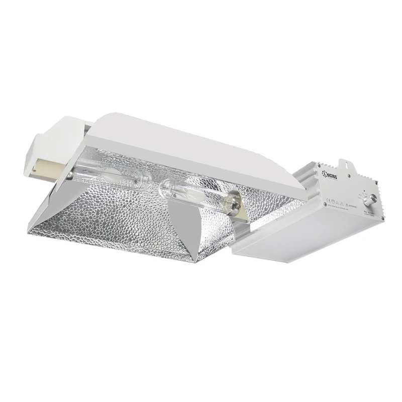 Лампа для выращивания растений Lucius 1000W CMH низкочастотная квадратная волна полный спектр Все в одном комплекте, включая 2 шт. 500W 4200K CDM.