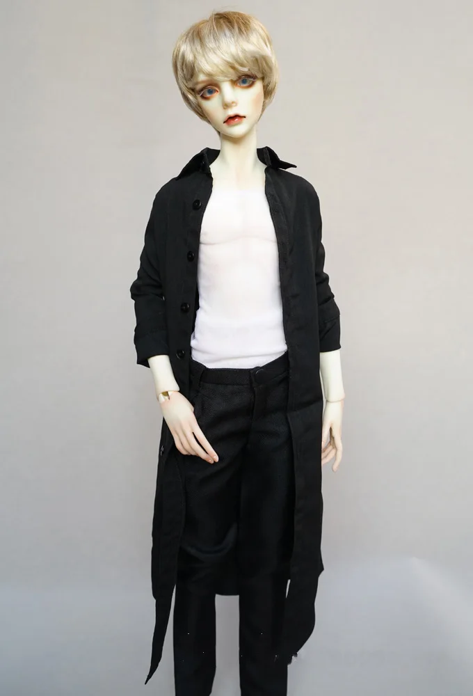 

Одежда для куклы BJD, подходит для кукол 1-3 1-4 размера дяди, топы, черные рубашки с длинным рукавом, аксессуары для кукол