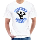 Пляжная Ретро футболка с принтом мышечной Венеции CA, размеры S, M, L, XL, 2XL, забавная футболка в стиле хип-хоп для спортзала Арнольда Шварценеггера, мужские футболки, горячие футболки @ 000353