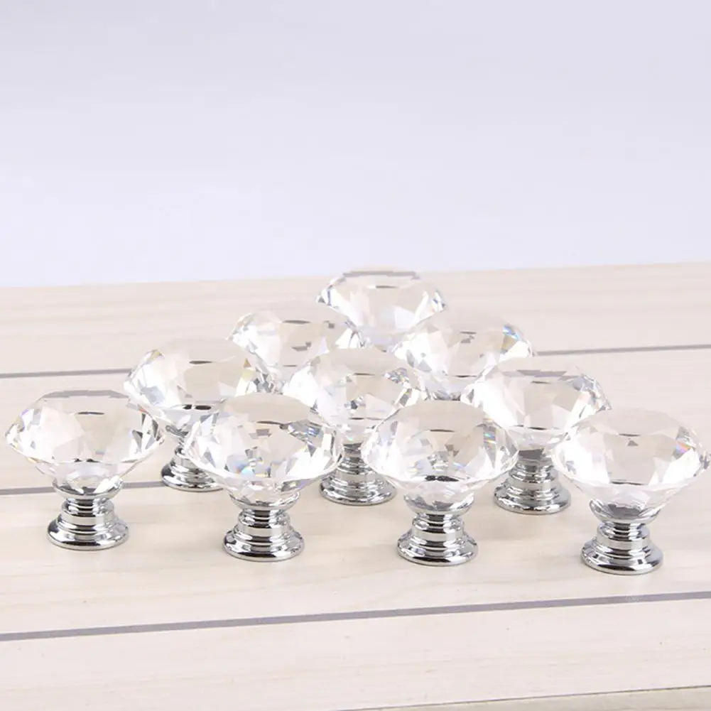 Ручки из хрустального стекла в форме алмаза|Ручки шкафа| |