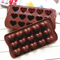 15 cell silicone chocolate cake mold love heart shaped cake sugar jelly candy silicone molds cake tools kitchen accessories