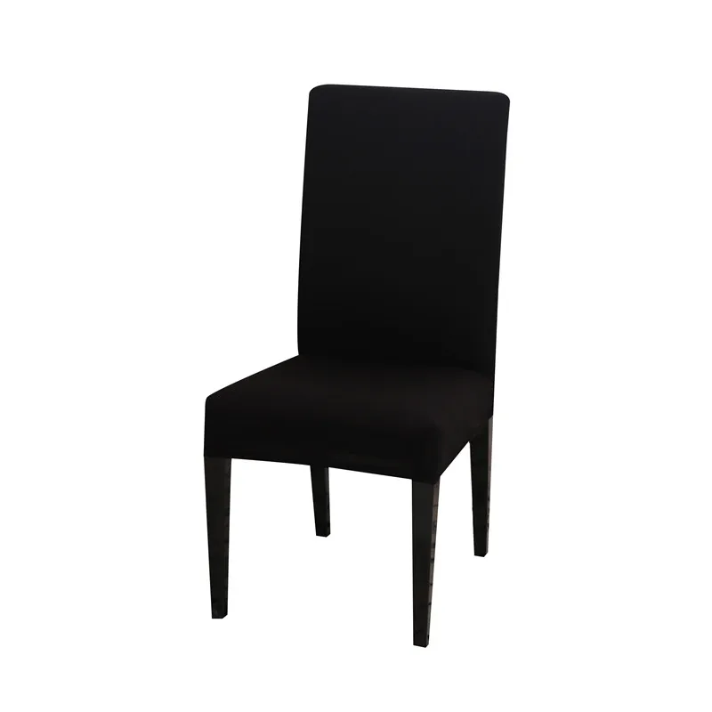 

Solid Color Spandex Chair Covers Stretch Dining Room Seat Cover Elastic Chair Protective Case for Restaurant Wedding Banquet