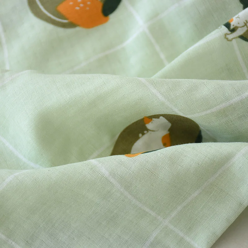 

Women Cute Cartoon Cat Pajamas Sets Ladies Gauze Cotton Japanese Kimono Straps Sleepwear Suits Femme Comfortable Soft Homewear