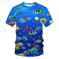 2021 hot summer t shirt fashion 3d pattern underwater world photo casual sports t shirt short sleeved o neck harajuku t shirt