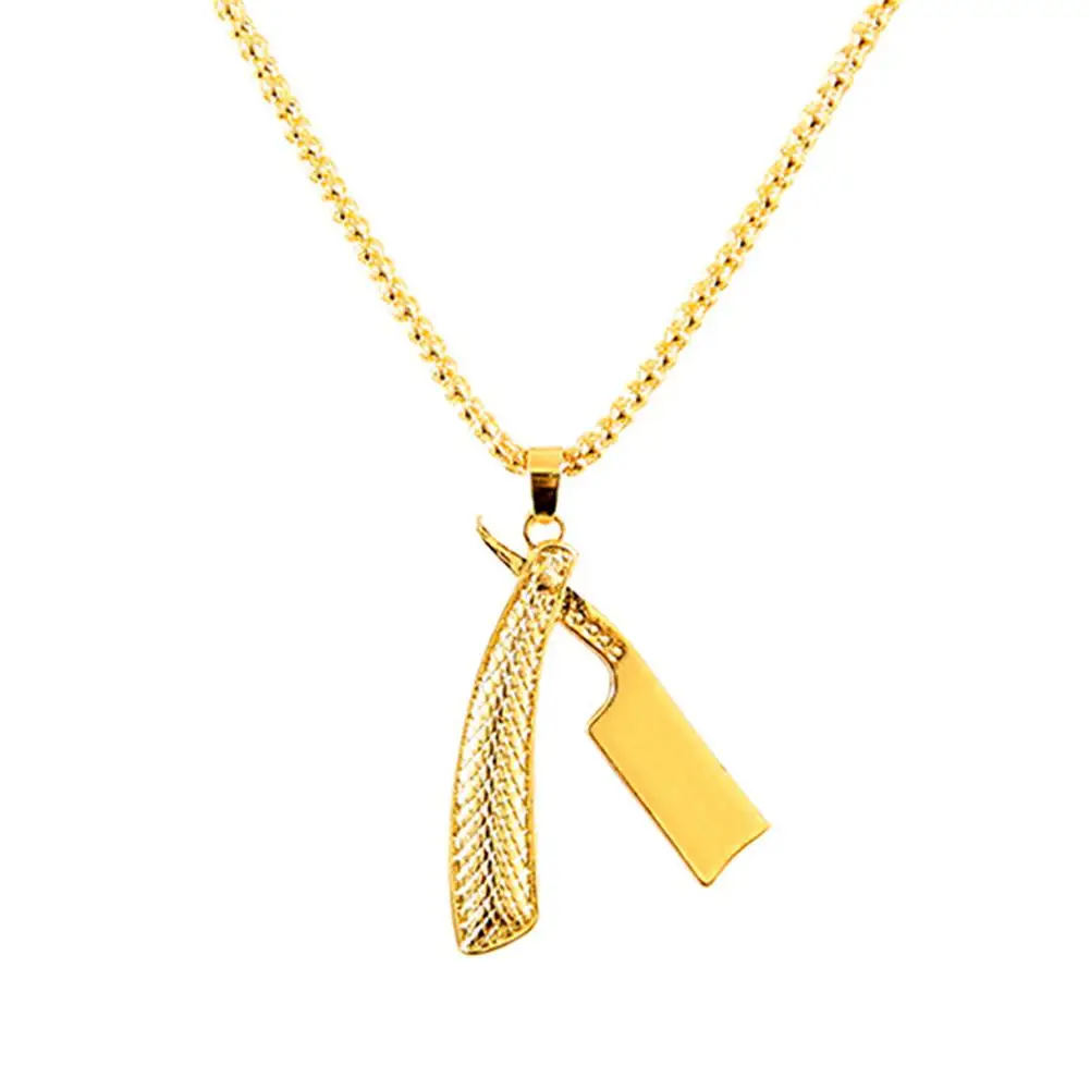 Винтажный Салон серии цепочка вращающееся кресло бритва фен ожерелье кулон