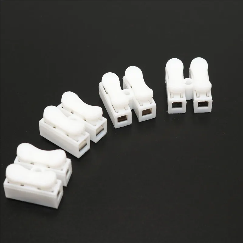 100 шт. 2 контактный пружинный соединительный провод без винтов|2p spring connector wire|spring