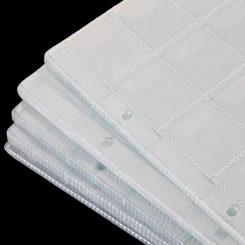 

20 PCS 42 Pockets Clear Coin Holders Folder Sheets Storage Cash Money Collection Album Creative PVC Albums Collecting