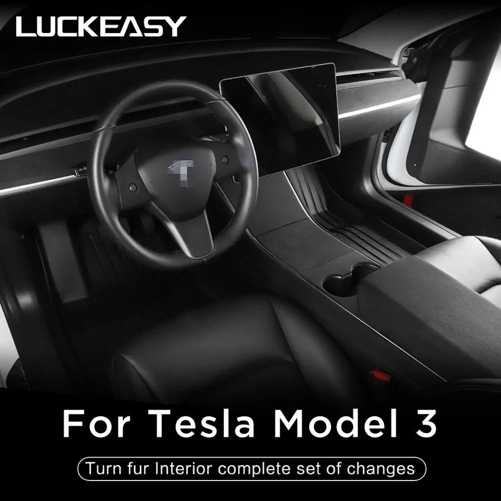 LUCKEASY внутренняя нашивка для Tesla Model 3 2017 2020 полный комплект переделки меха
