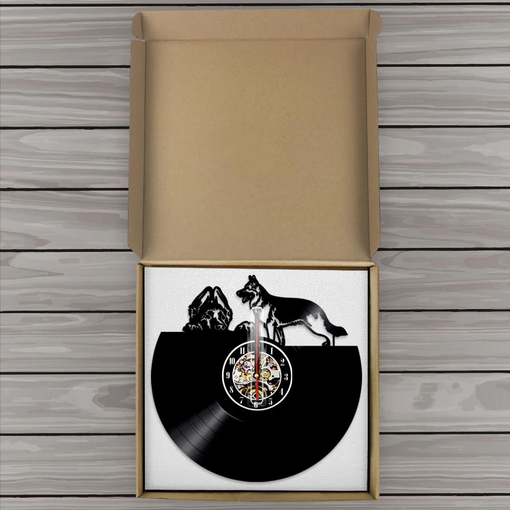 Немецкое овчарье художественное украшение часы 3D настенные с животными