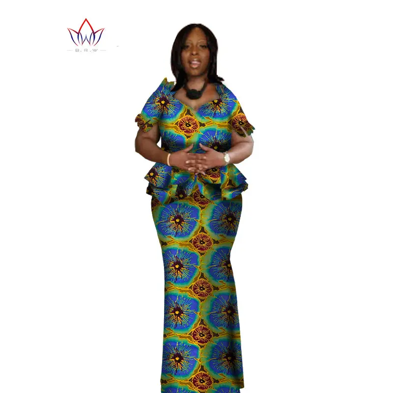 2017 Весна женская одежда бренда африканских Vestido 6XL Воск традиционные африканские