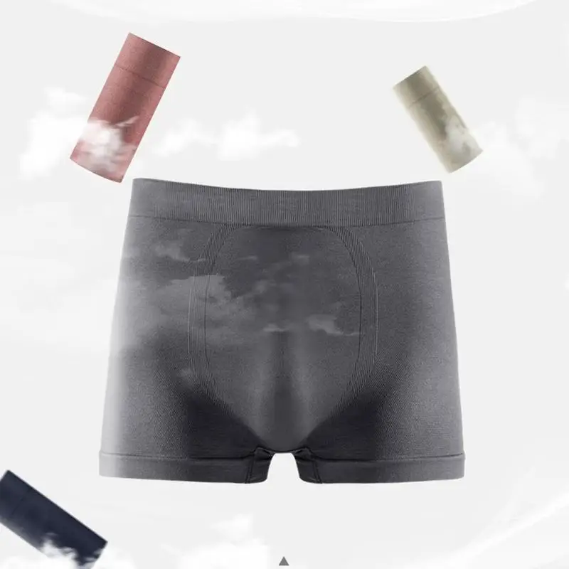 

Youth Color Men's Boxer Briefs Summer Mid-waist Breathable Pants V4T6