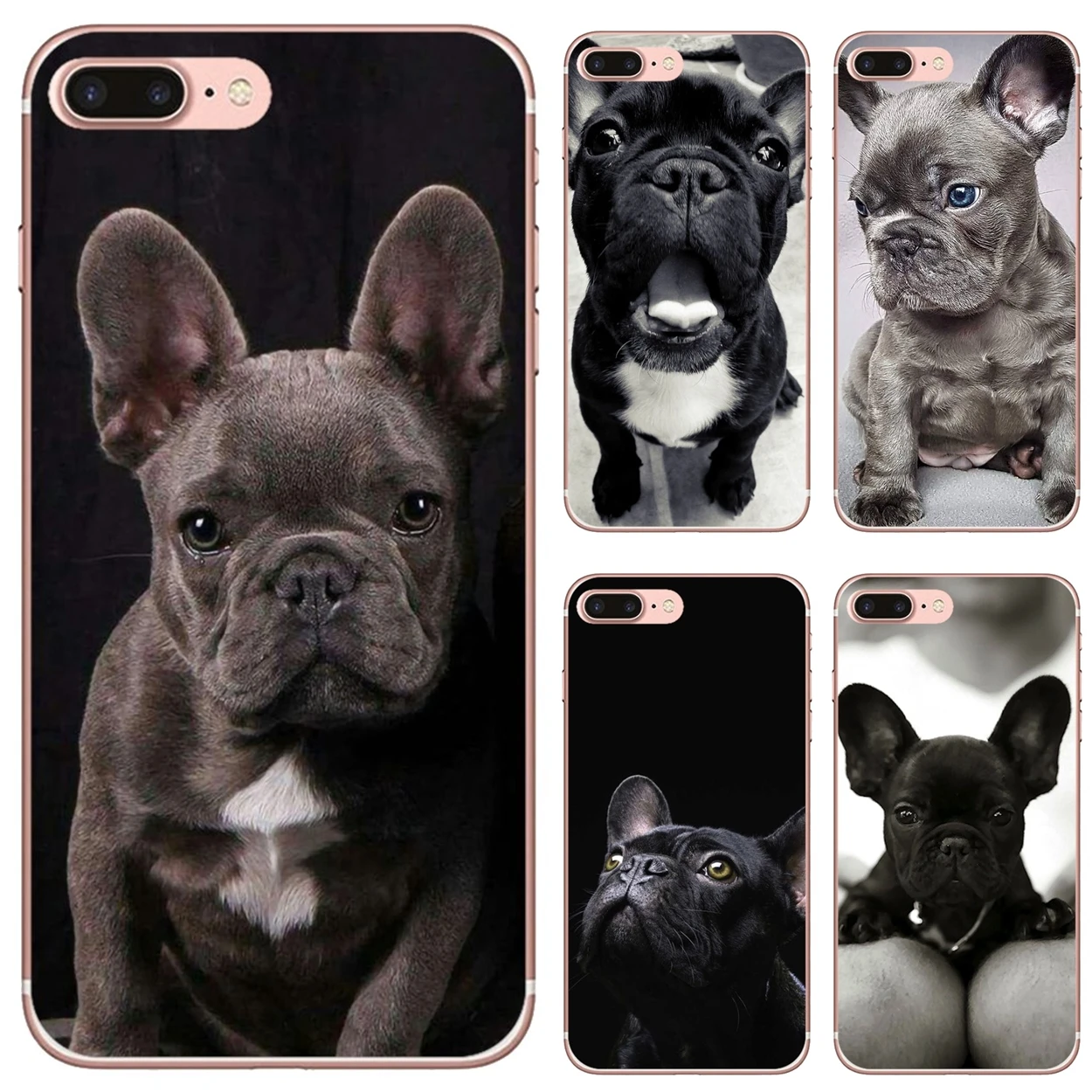 

Soft Case Cover For iPhone 10 11 12 13 Mini Pro 4S 5S SE 5C 6 6S 7 8 X XR XS Plus Max 2020 Adorable French Bulldog plus