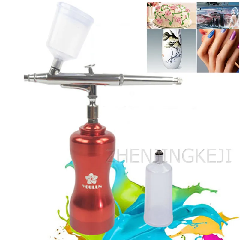 

Миниатюрный перезаряжаемый воздушный насос, портативная модель, ручной Электрический Аэрограф 20 мл + 40 мл, краскопульт