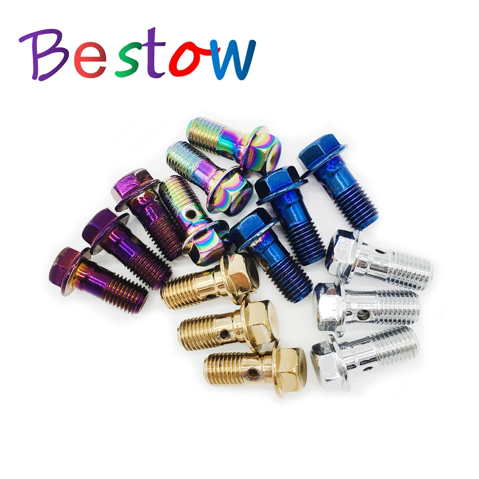 

Universal M10*1.25mm M10*1.0mm Banjo screws for Motorcycle Brake tubing hose and caliper Colorful Motorbike Oil Nozzle screws