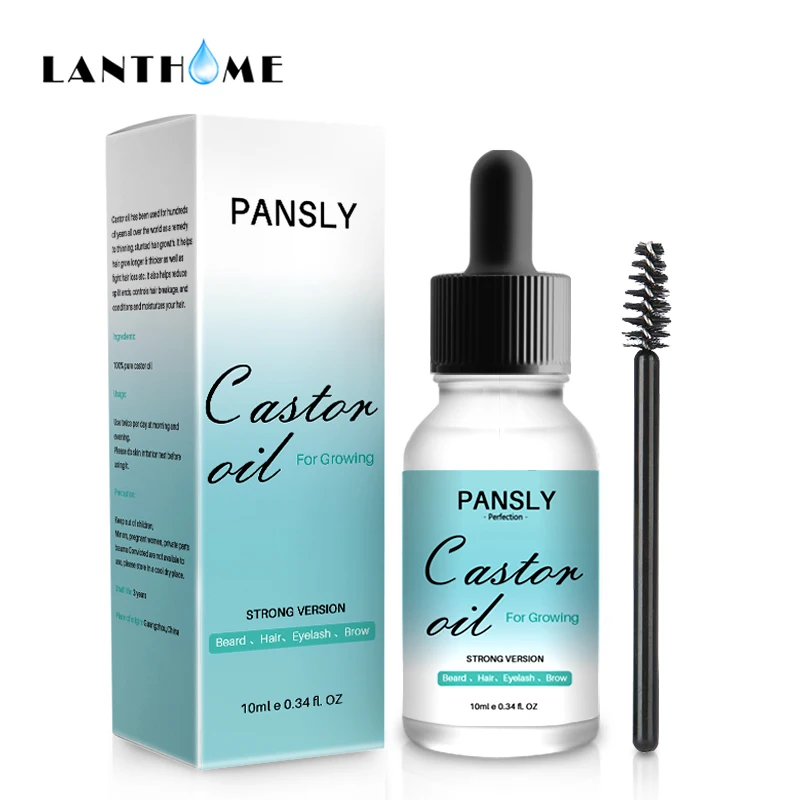 

10ml Castor Oil for Natural Hair Eyelash Serum Growth Lash Enhancer Booster Longer Fuller Eyelashes Eyebrow Beard Enhancer Serum