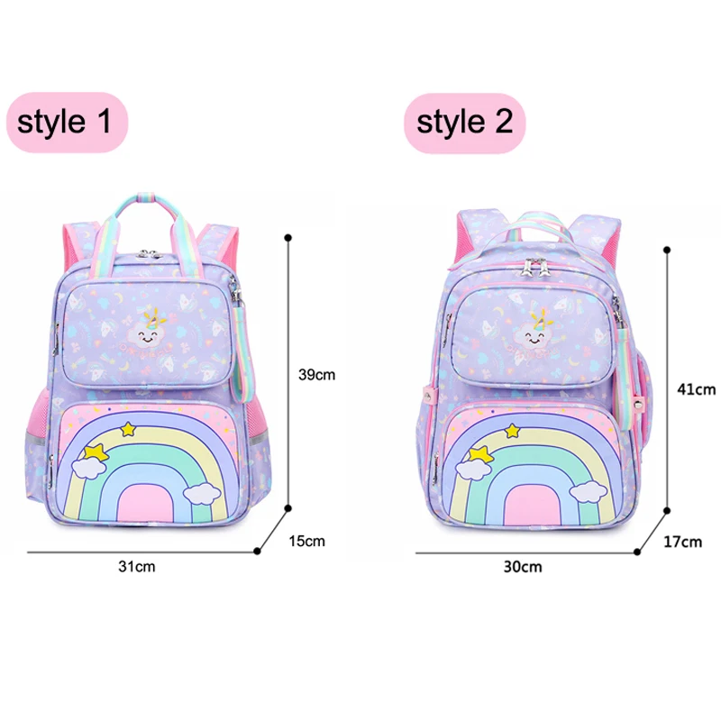 New Large schoolbag cute girl Student School Backpack Waterproof bagpack rainbow school Sweet book bags for teenage girls kids