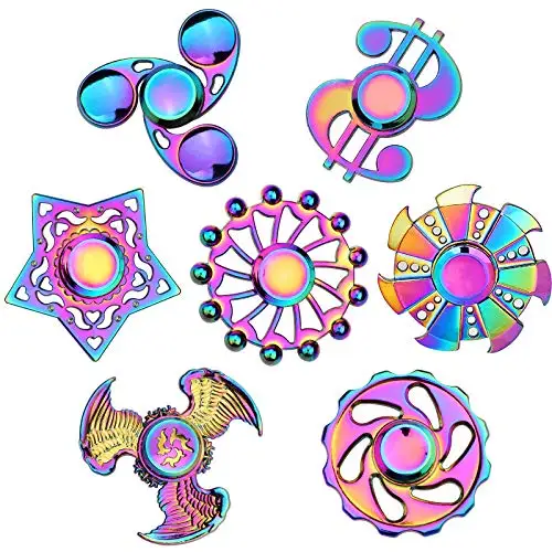 

Fidget Toys Set Fidgets Spinners Rainwbow Finger Hand Spinner Metal Fidget Chain Kit ocus Autism Toy Fingertip Gyro Stress