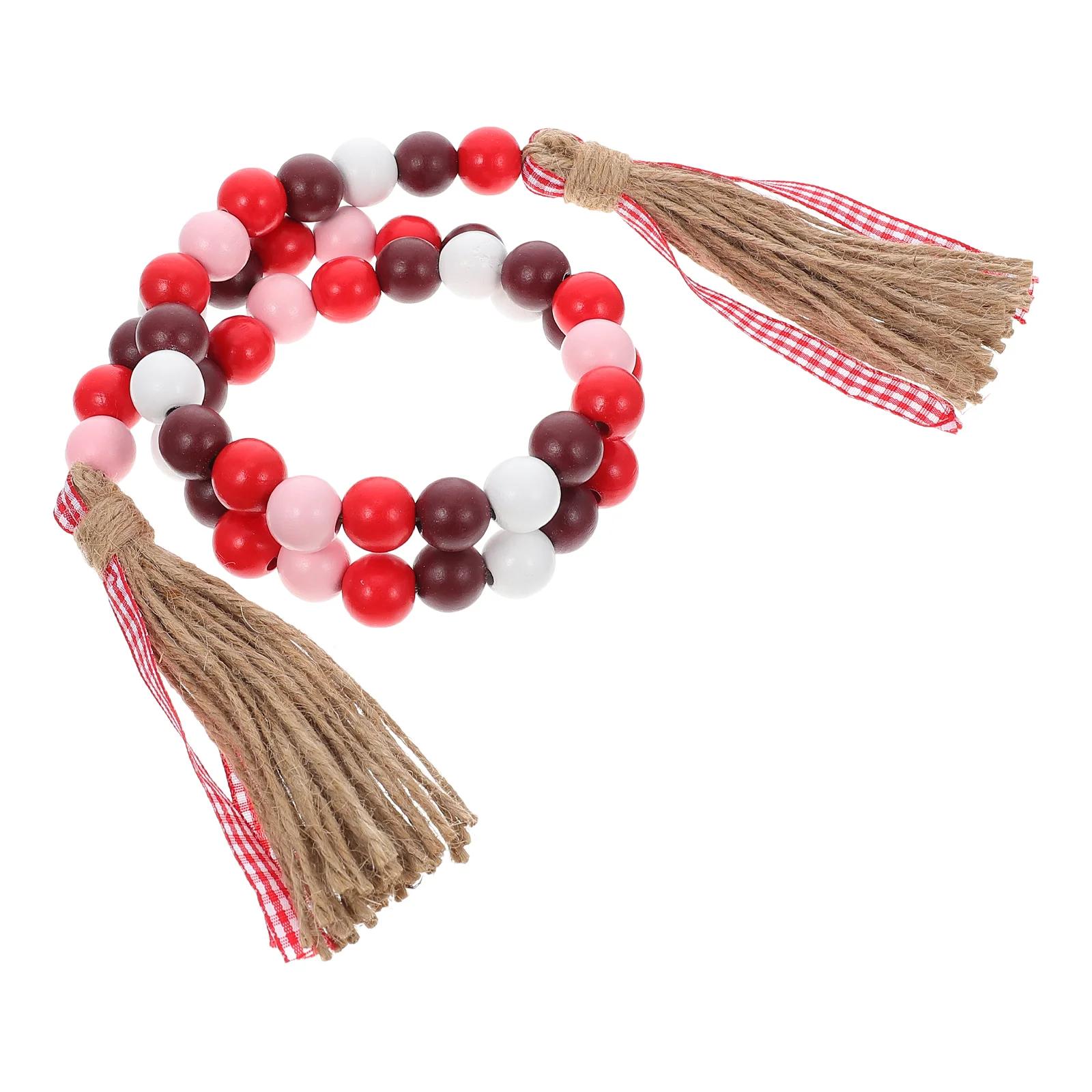

1Pc Pastoral Style Wooden Beads Home Tassel Beads Wall Hanging Decoration