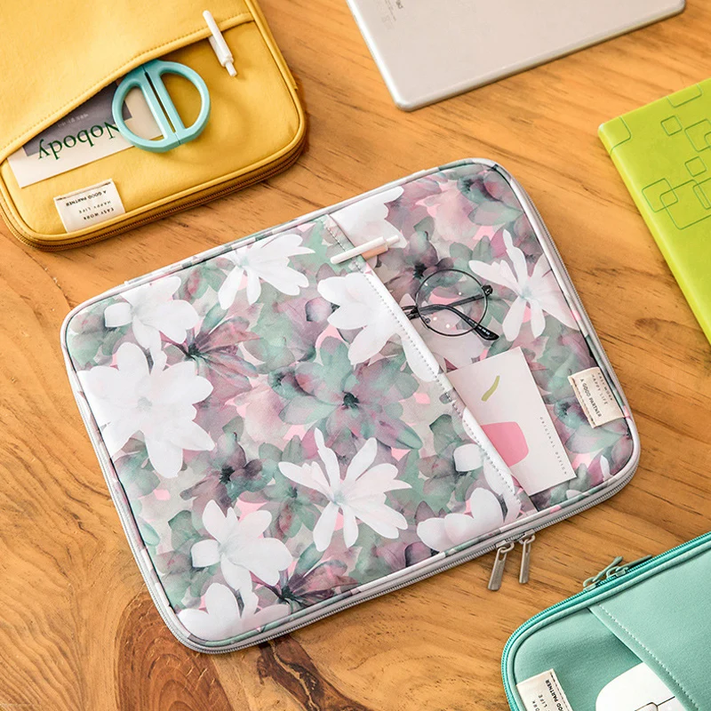 Portable Women Men's Document Bags Travel Briefcase Business Pouch Waterproof Office Worker Notebooks Pens Organize Accessories