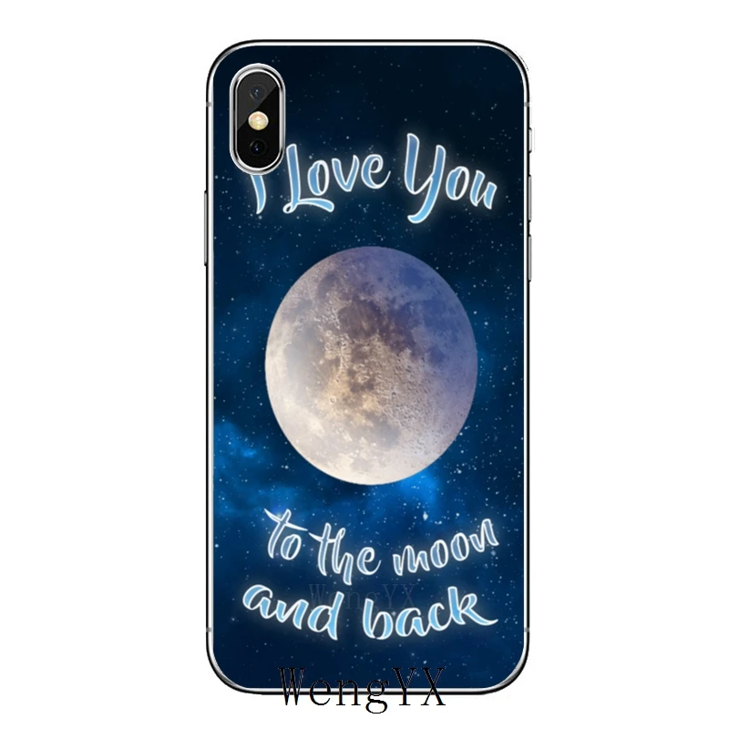 С надписью «I Love You To The Moon And Back(для iPhone 11 pro XR X XS Max 8 7 6s plus SE 5S 5c iPod Touch 5 6 Чехол - Цвет: Moon-And-Back-A-10