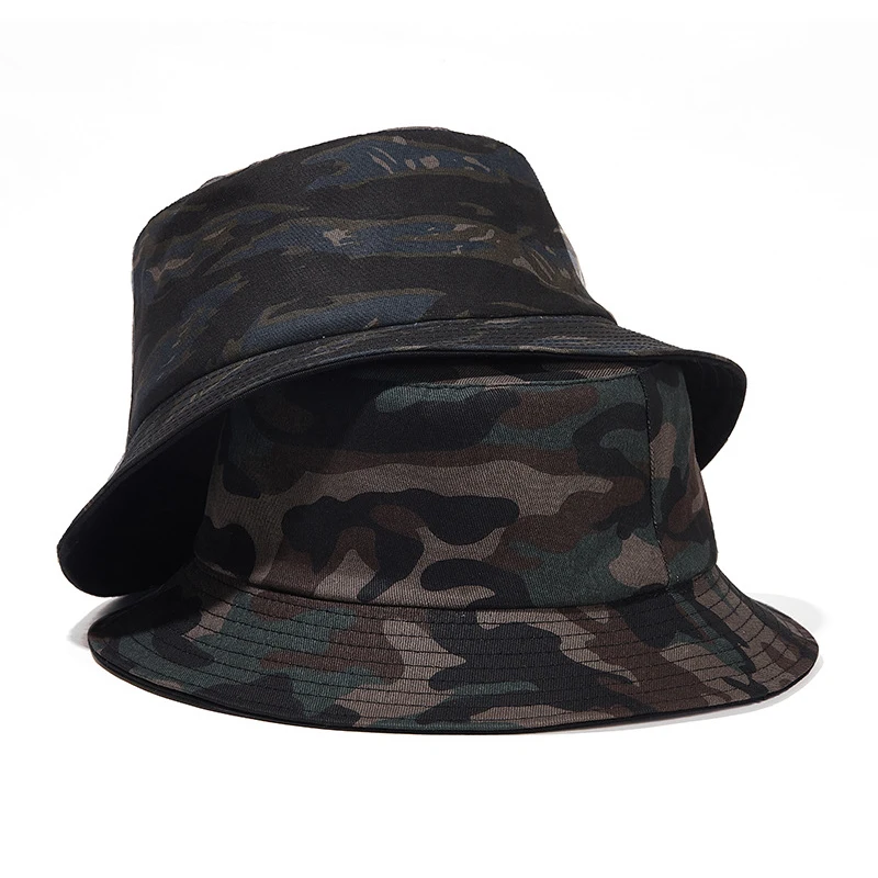 

Bucket Hat Teenagers Men Women Army Summer Sun Hiphop UV Protection Reversible Breathable Wide Brim Accessory For Outdoors