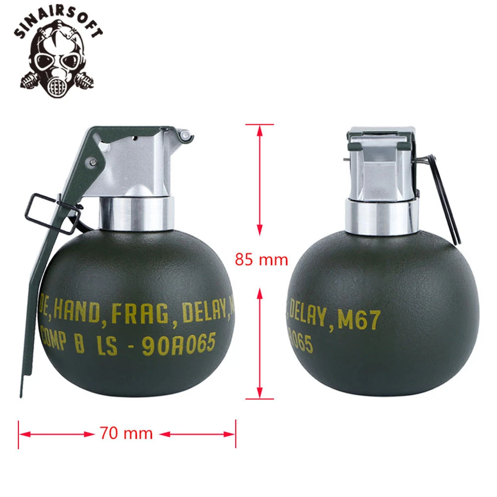 Tactical M67 Grenade Dummy Model Molle system M-67 Frag Gren BB Plastic Costume Military Airsoft Shooting Paintball Accessories | Спорт и