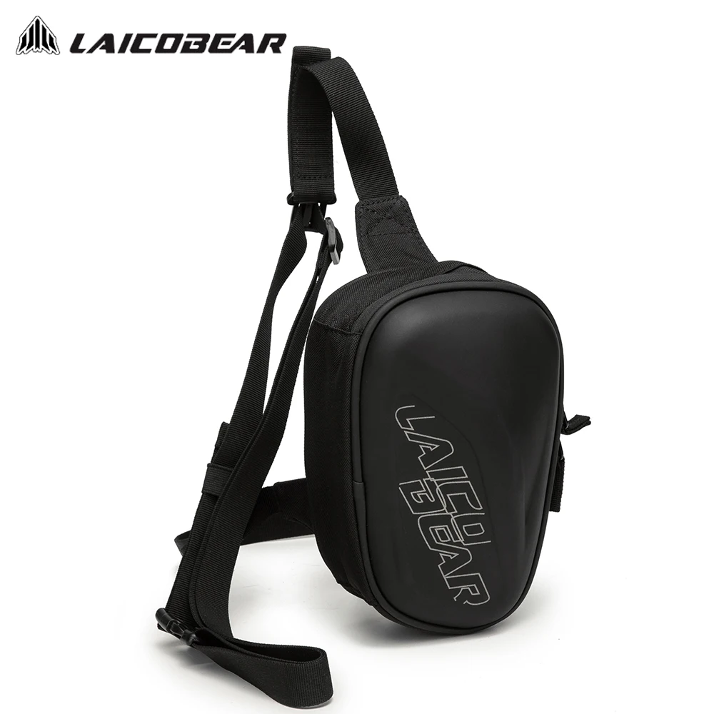 

LAICOBEAR Motorcycle Riding Stereotype Leg Bag Waterproof Men Casual Waist Bag Motorbike Carrying Case Cycling Dop Leg Bag Black