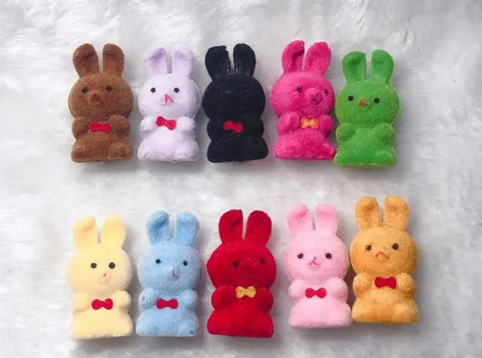 Многоцветный 20pcs/lot Lovely Cute Velvet Pink Bunny Toys Girls Toys Rabbit Birthday Gift Home Decoration Key Chains For Bags - Цвет: Многоцветный