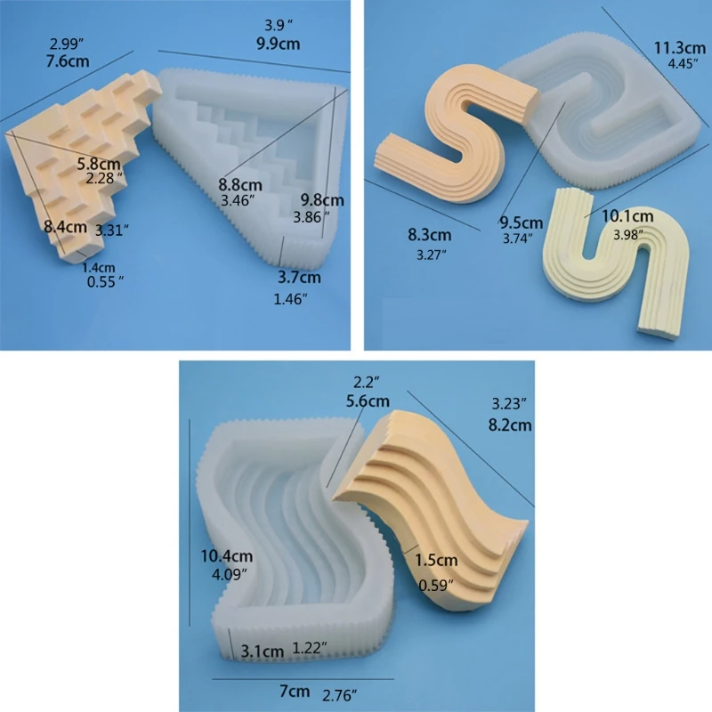 

Geometric Silicone Mold Keychain Resin Epoxy Craft Polymer Clay Craft DIY Ornament Jewelry Making Tools