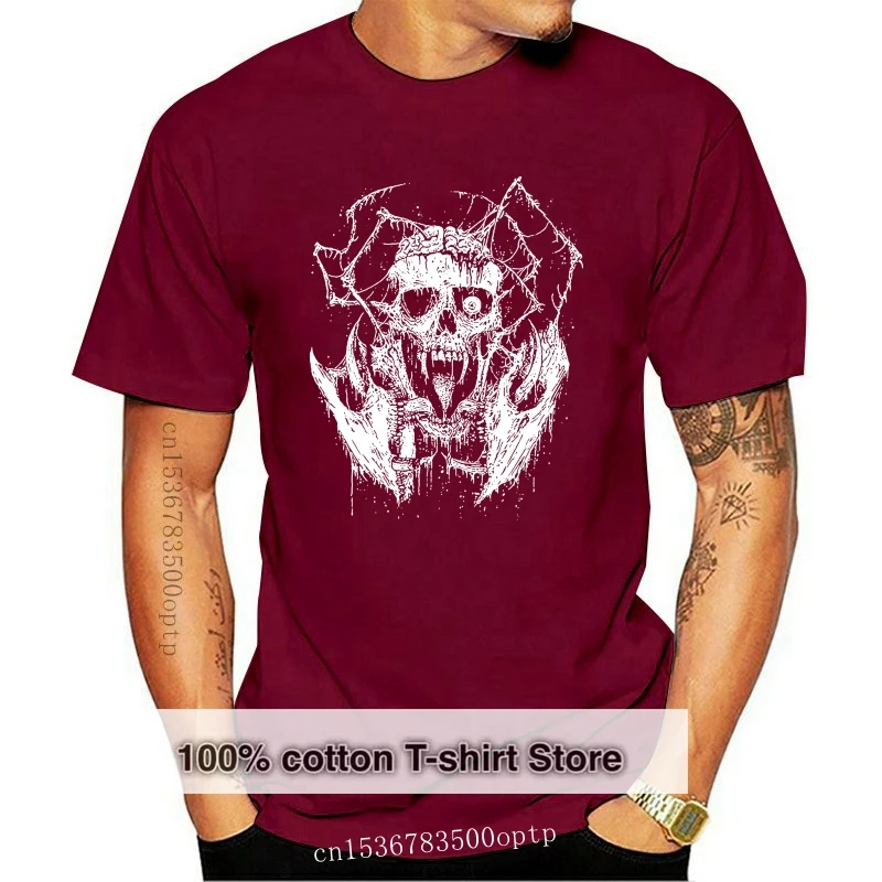 

Новинка металлическая футболка с одним глазом череп смерти Группа Музыка рок футболка Топ гот, эмо черная 360 Ретро футболка