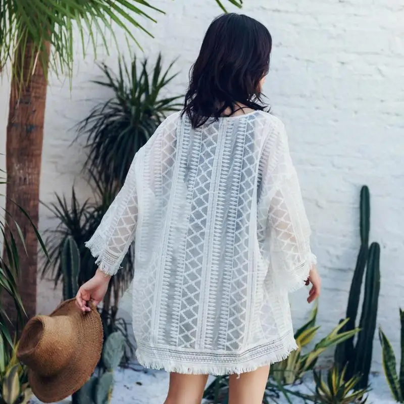 

Geskeey New Floral Patterns Pure Lace Crochet Open Stitch Ladys Summer Maxi Kimono Cardigan Coat Holiday Beach Long Blouse Tops