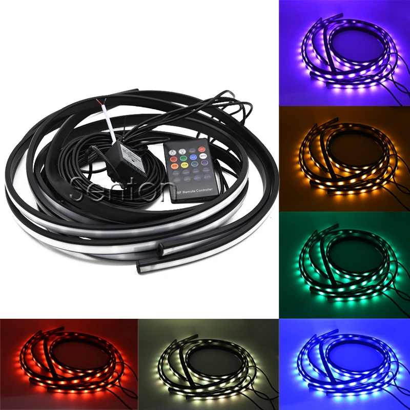 Автомобильный светодиодный шасси лампа днища Glow светильник с пультом