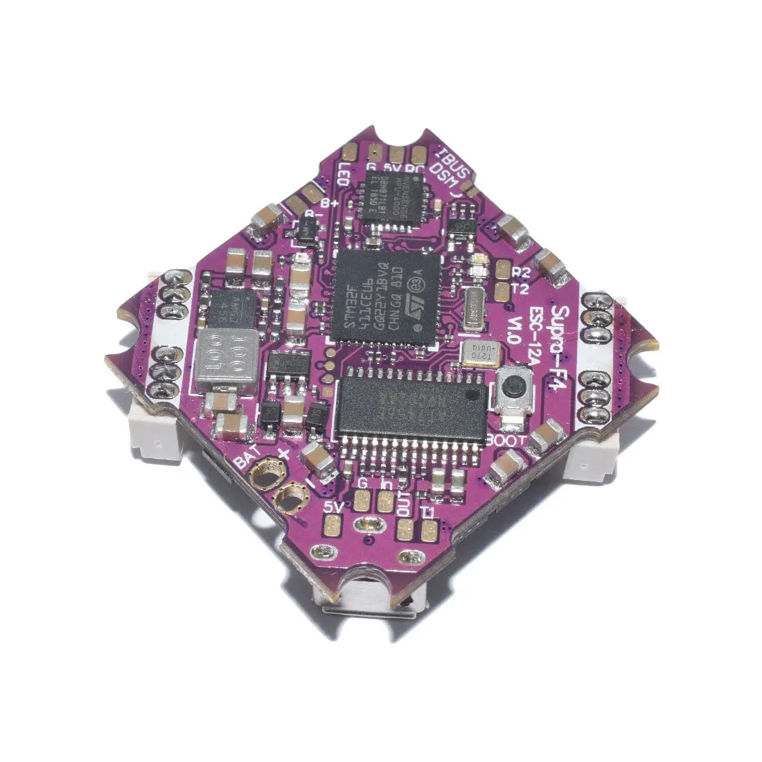 Supra-F4-12A V1.0 F411 F4 Контроллер полета AIO OSD BEC & 12A BL_S 2-4S 4в1 ESC для радиоуправляемого
