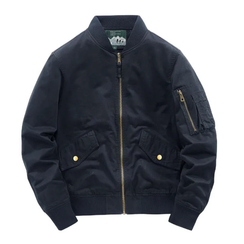 

NEW Vintage Washed Denim Bomber Jacket Men Fashion baseball 100% cotton Indigo coats high quality brand clothing