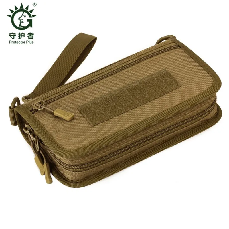 

Best-selling Tactical Handbag Men 6 inches phone Passport Travel Camouflage Camping Molle bag wallet Nylon Purse Mobile Bag