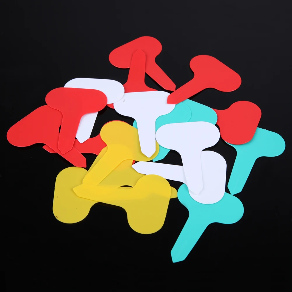

100Pcs T-type Plastic Nursery Garden Plant Label Flower Thick Tag Yellow Plant Tags Marker Waterproof Decoration Ornaments