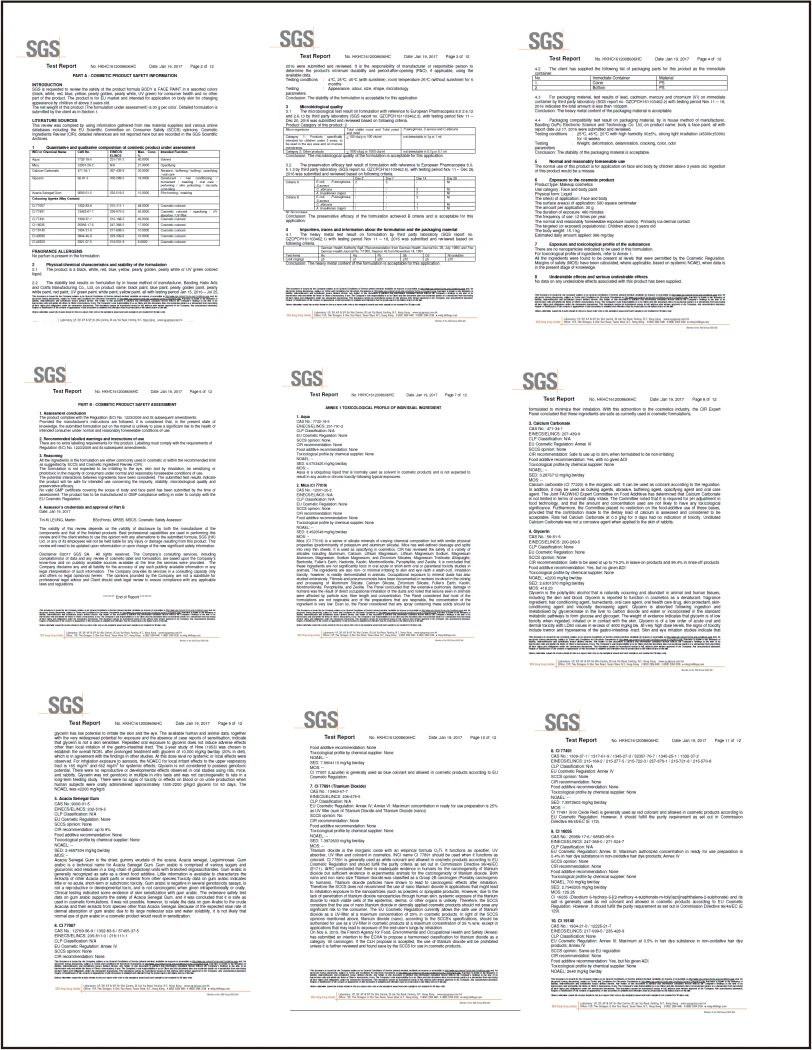FPB 30 г/шт. на водной основе синий Чистка для лица и тела Краски пигмент макияжа в