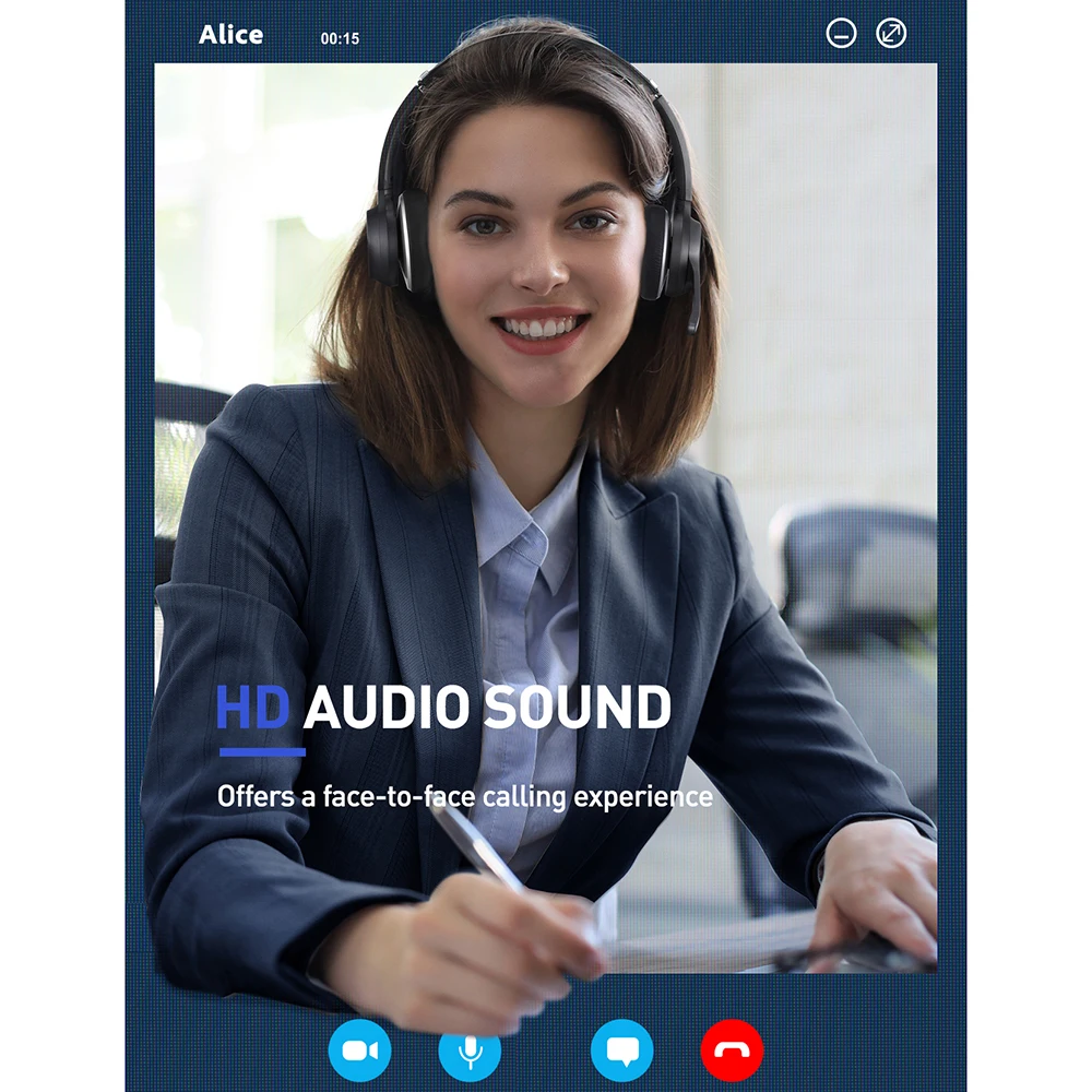 Mpow HC5 Pro офисные беспроводные наушники с зарядным устройством Bluetooth 5 0 Dual CVC8.0