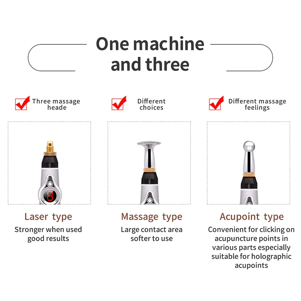 

Electronic Acupuncture Pen Electric Meridians Laser Therapy Heal Massage Pen Meridian Energy Pen Relief Pain Tools