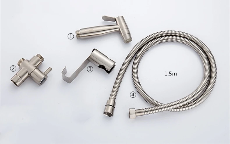 4 pcs (brushed) 1/2 дюйма перепускной клапан трехходовой головка Функция сплиттер адаптер Управление тройник клапана Разъем Насадки для душа для туалета Биде Душ - Цвет: 4 pcs (brushed)