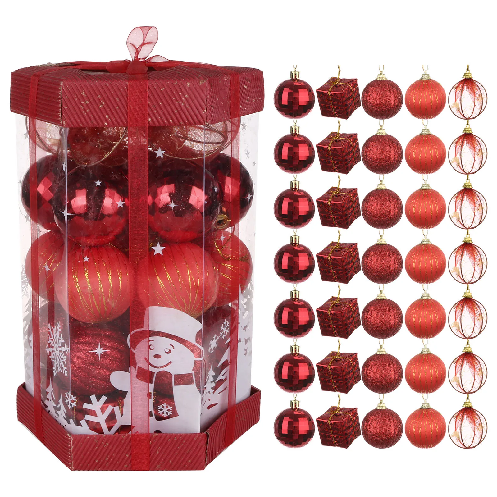 

35 шт., новогодние шары, противоударные пузырьки, женская подвеска на елку