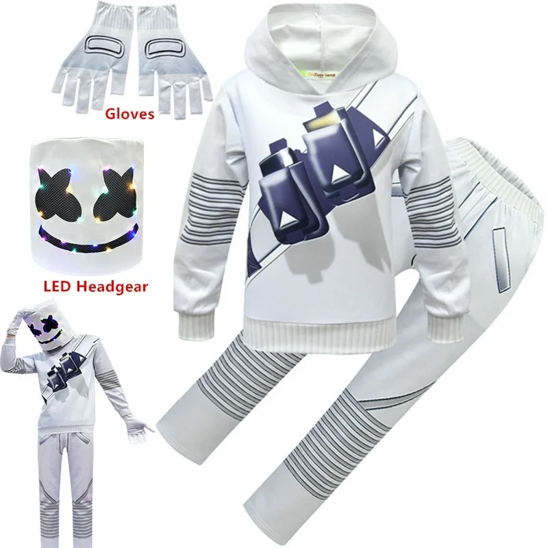 СВЕТОДИОДНЫЕ светящиеся маски DJ 2022 костюмы для косплея диджея с улыбающимся