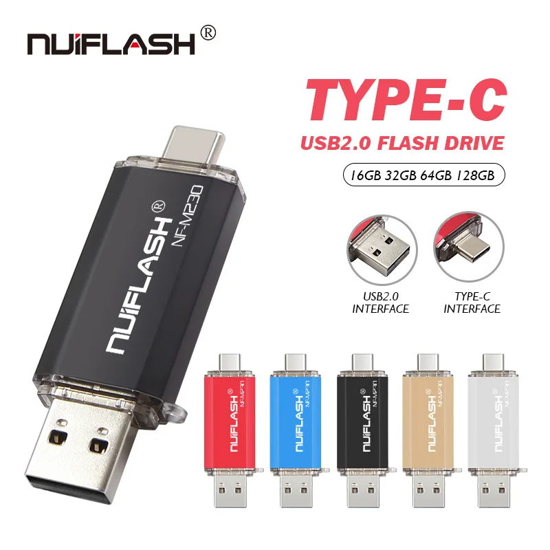 Высокоскоростные флеш накопители USB 2 0 type c флешки usb ключи 64 ГБ 32 16 128 персональные