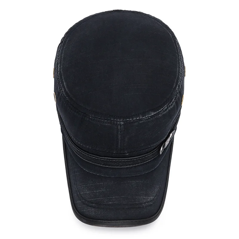 Мужская джинсовая кепка в стиле милитари весенне-летняя дышащая однотонная