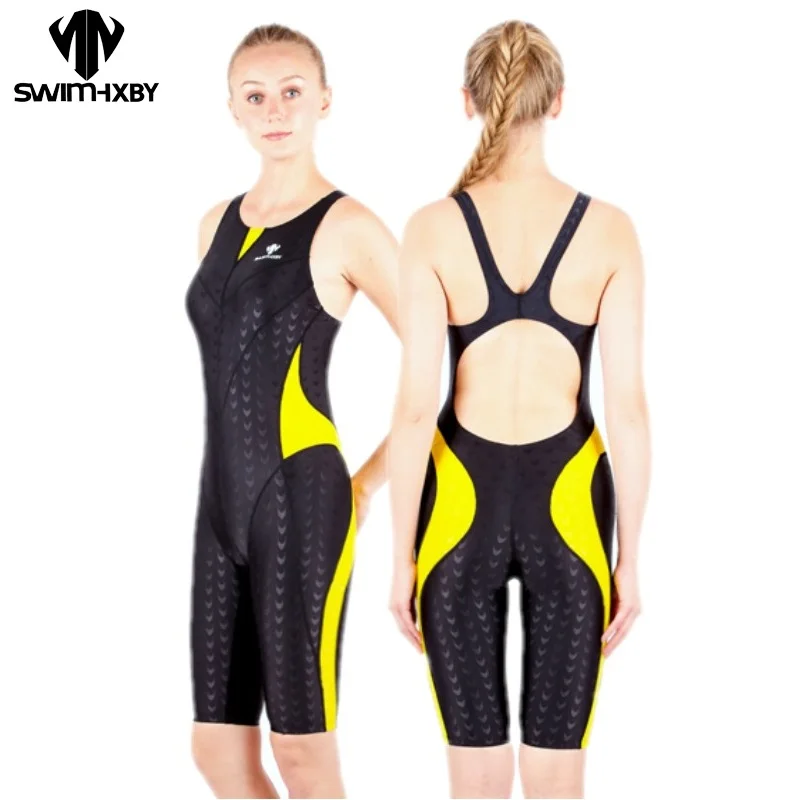 Бесплатная доставка профессиональный слитный купальник HXBY женский спортивный